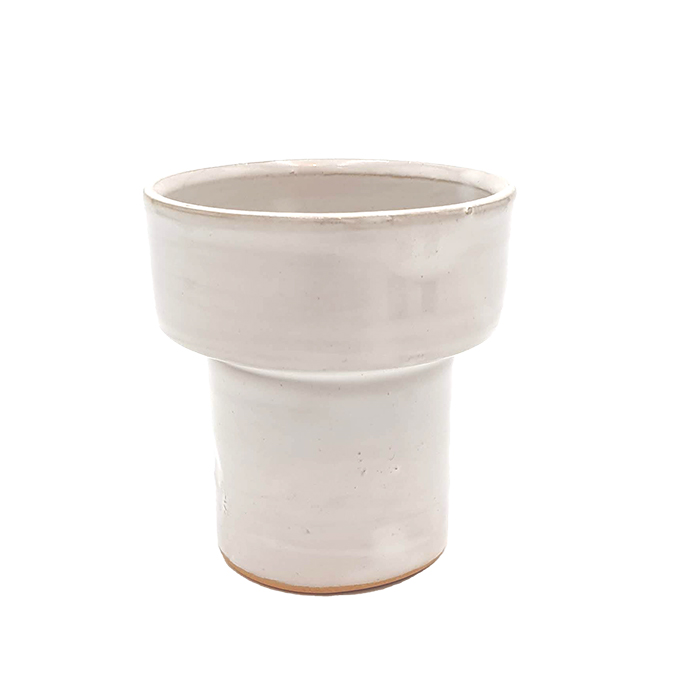 Cup-candleholder-pot Tall white
