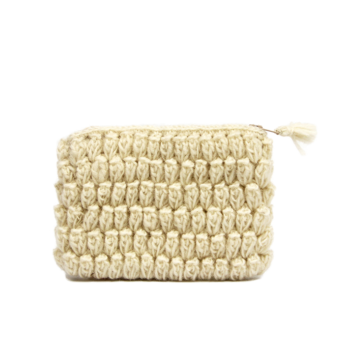 Crochet pouch White