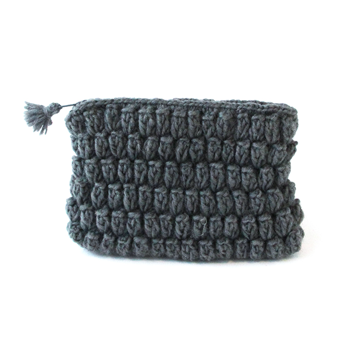 Crochet pouch Gray
